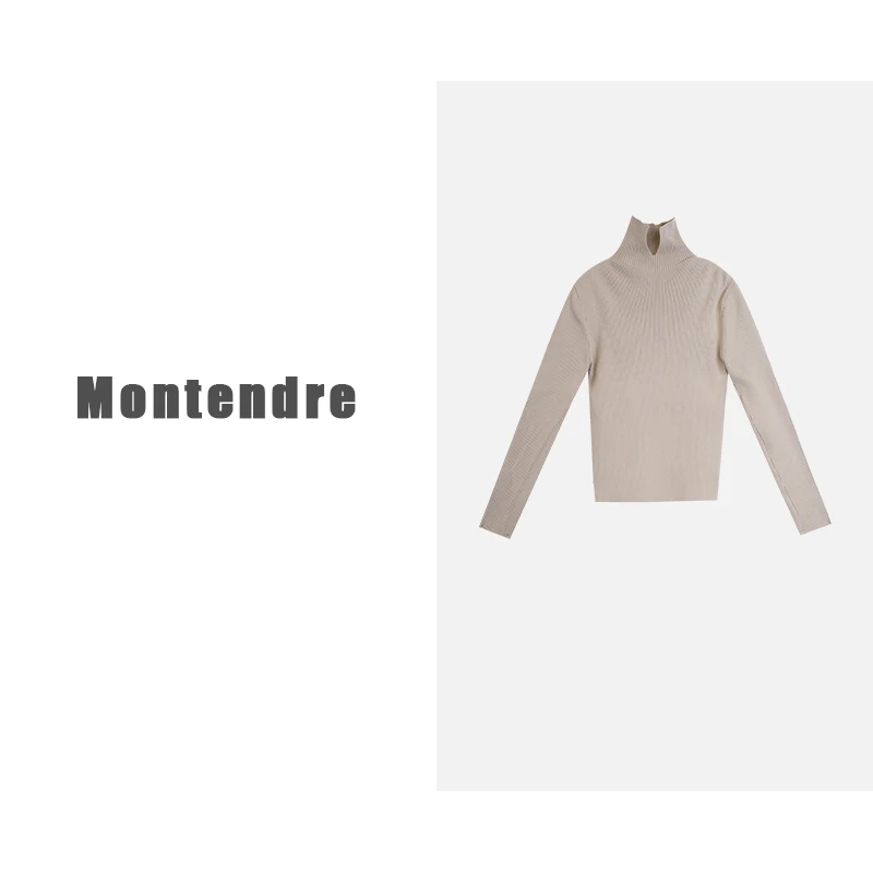 【Montendre】 秋冬上新 松本 高领百搭修身V领设计感针织衫