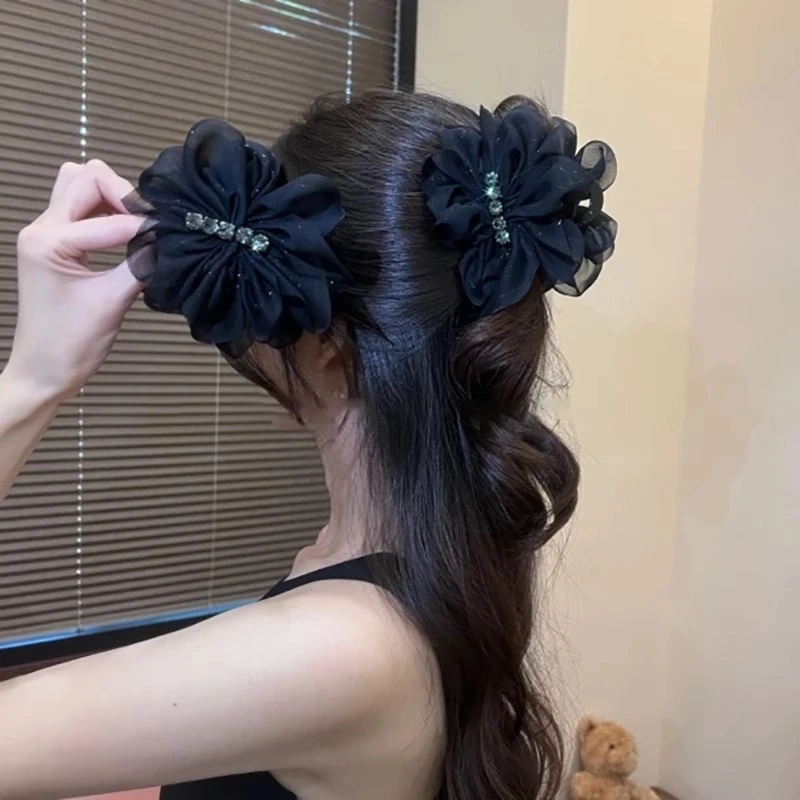 韩系时尚百搭香蕉夹 轻奢款简约蝴蝶结抓夹 气质优雅头饰发饰