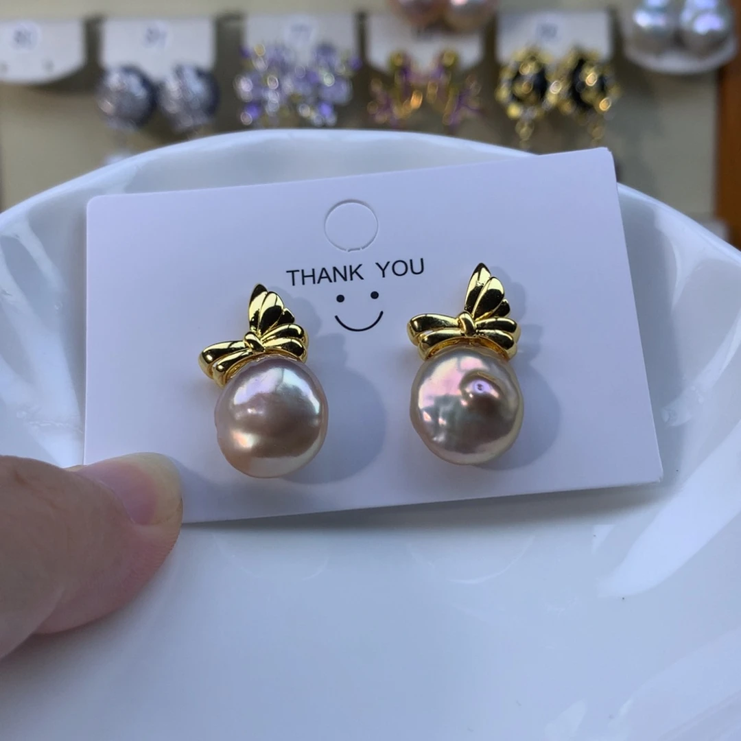 合金淡水珍珠耳钉福利387