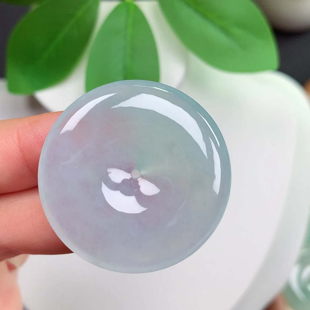 颈饰未镶嵌翡翠平安扣 35.2x6.0mm