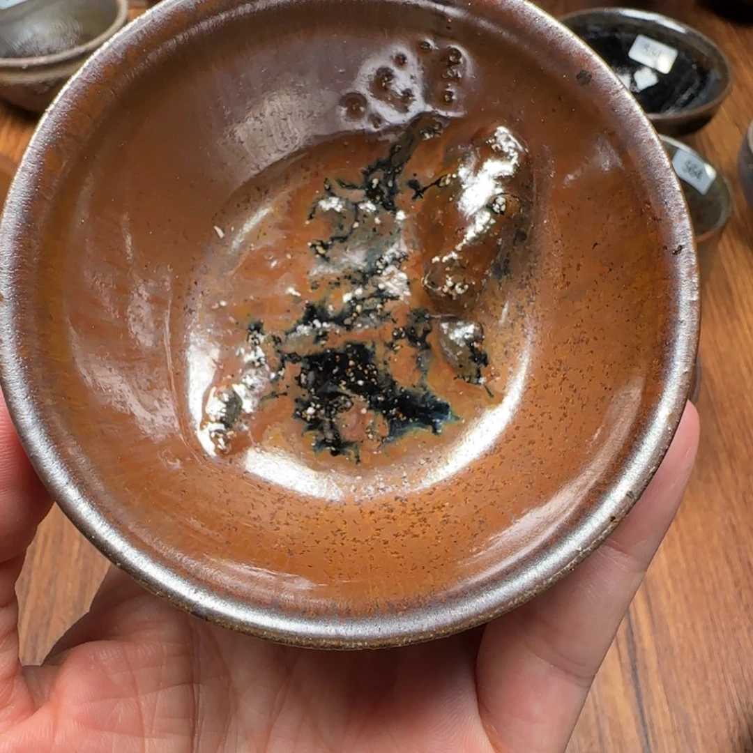 柴烧建盏茶盏茶杯549