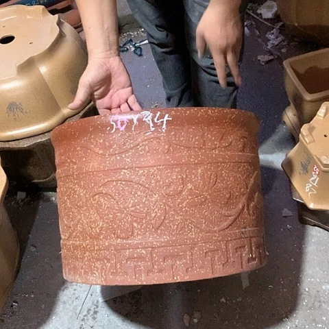 紫砂花盆手工艺品