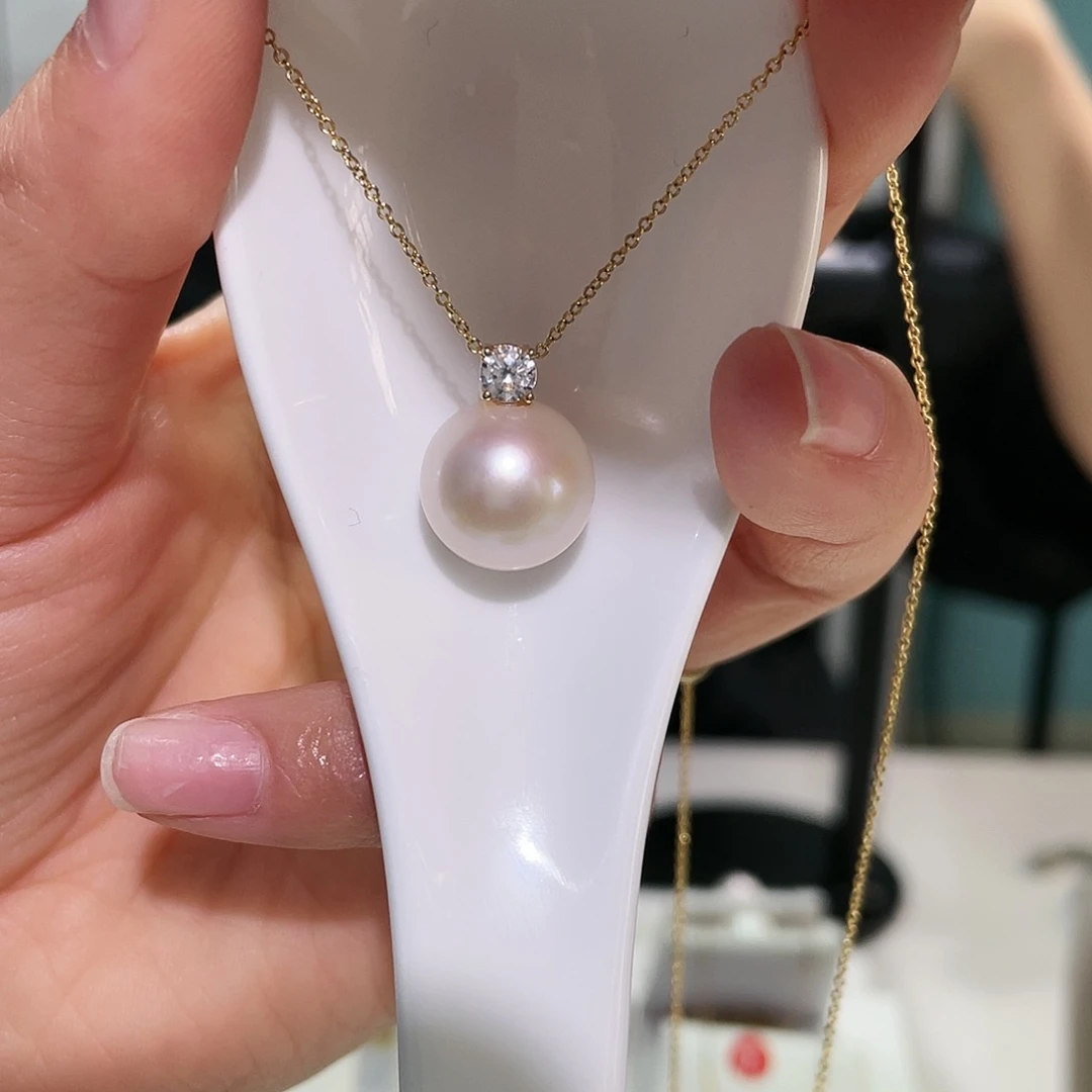 淡水珍珠颈饰银S925镶嵌