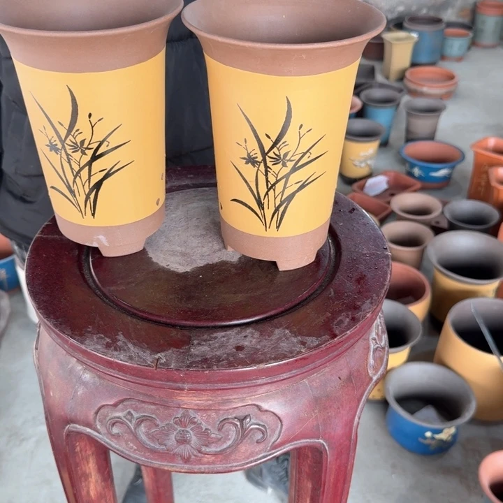 紫砂紫砂花盆15*20