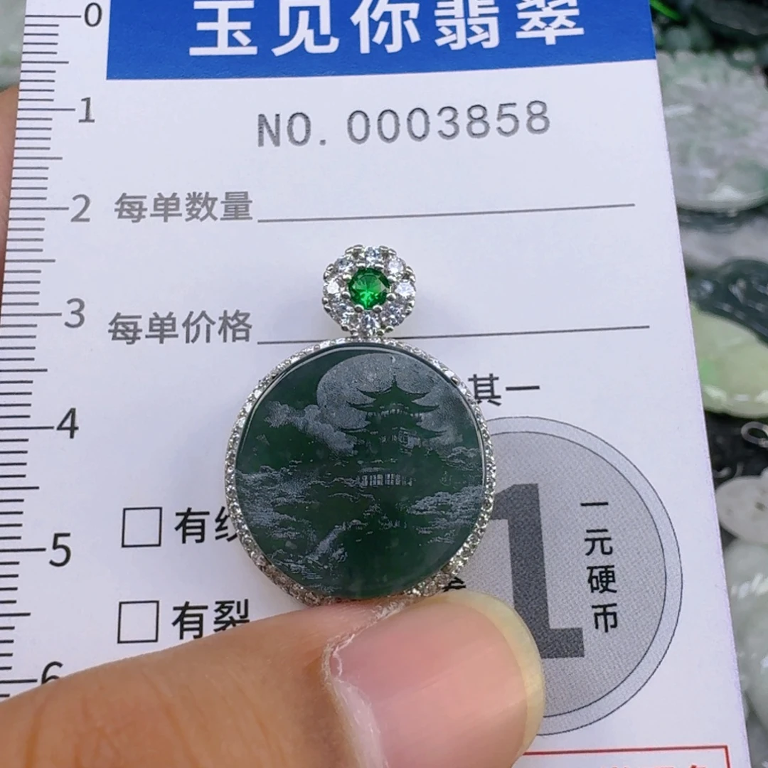 翡翠未镶嵌吊坠(不含链)