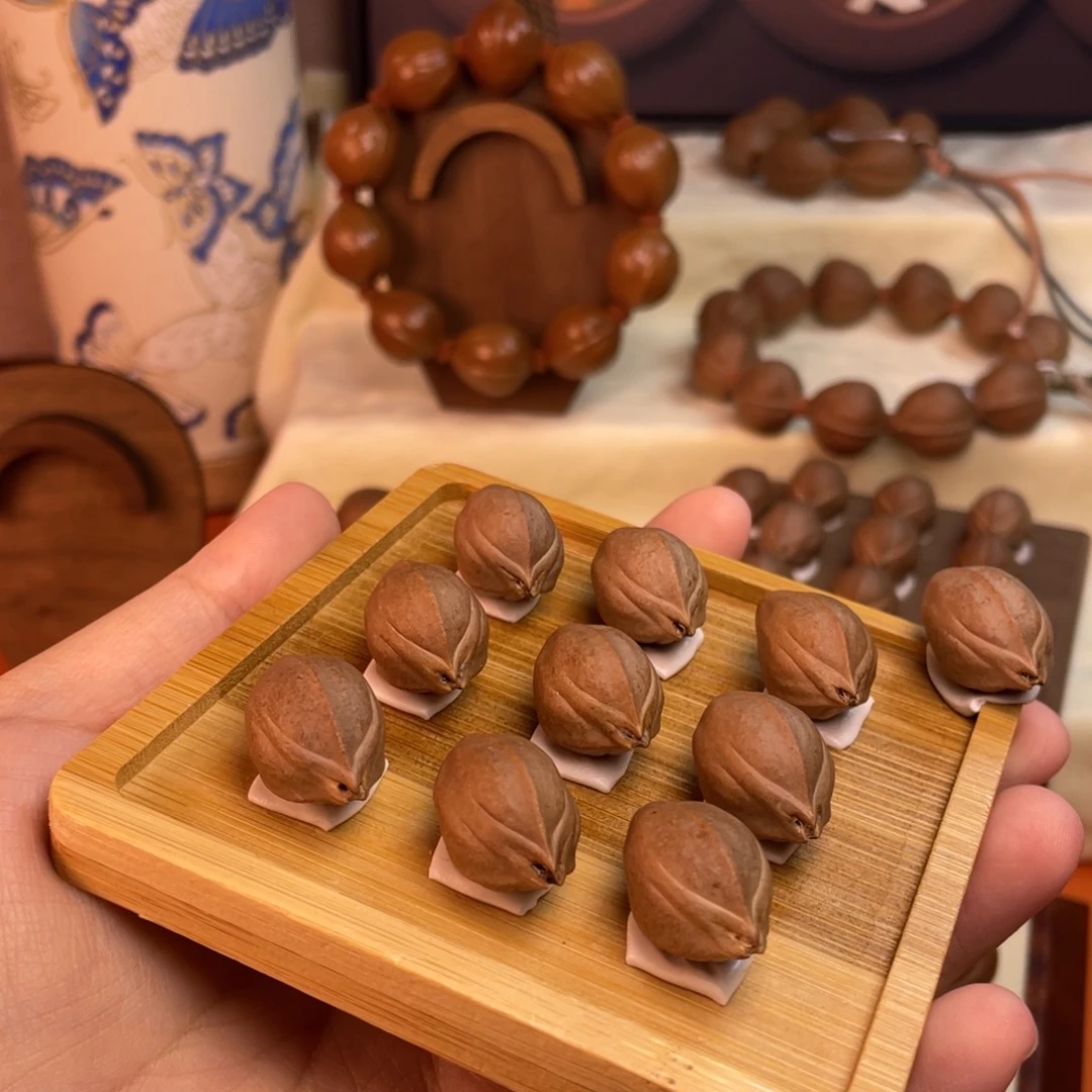 李***白橄榄核手串/手链1524梅林铁核三面佛