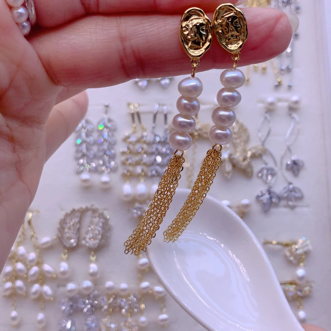 耳饰淡水珍珠合金