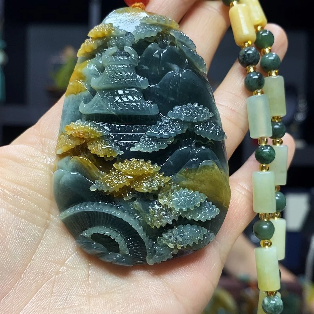 未镶嵌岫玉挂件吊坠