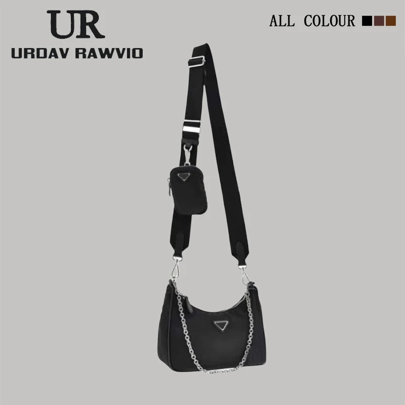 URDAV RAWVIO包包女2025杨幂同款链条腋下包链条单肩斜挎包手提包