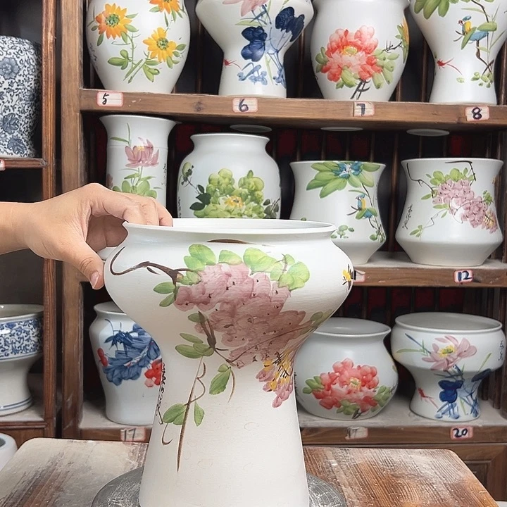 摆件蘑菇紫藤新款陶瓷陶瓷