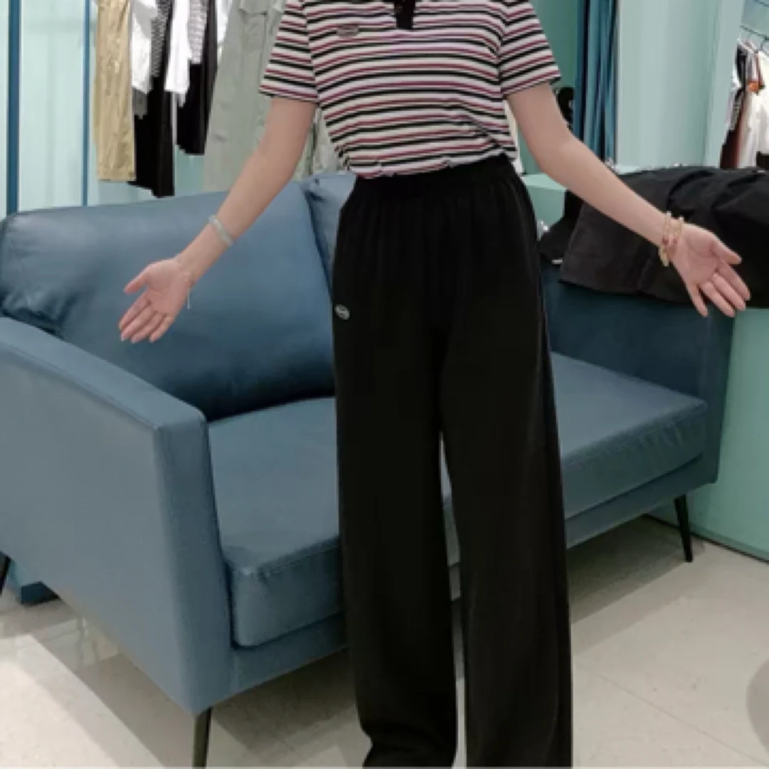 9A21黑色低档直筒裤裤