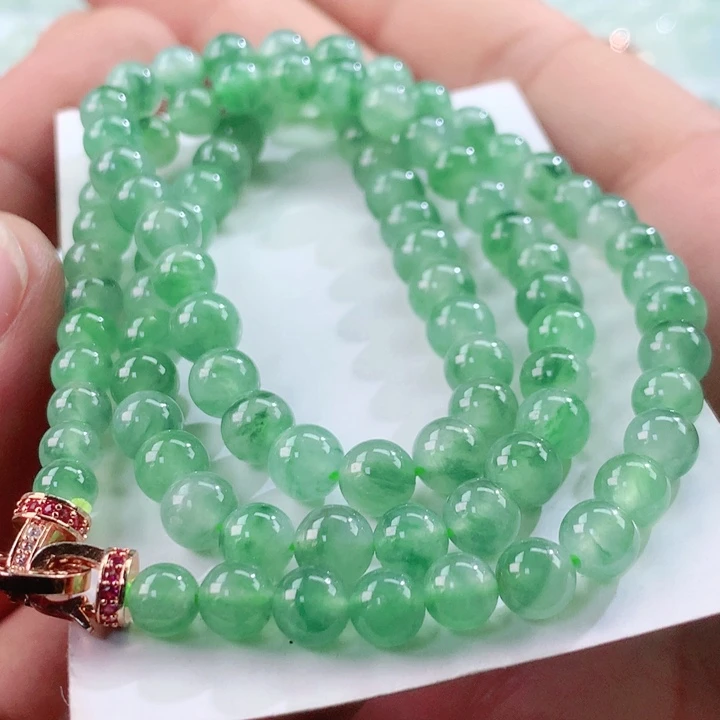 翡翠未镶嵌颈饰068卡6到7