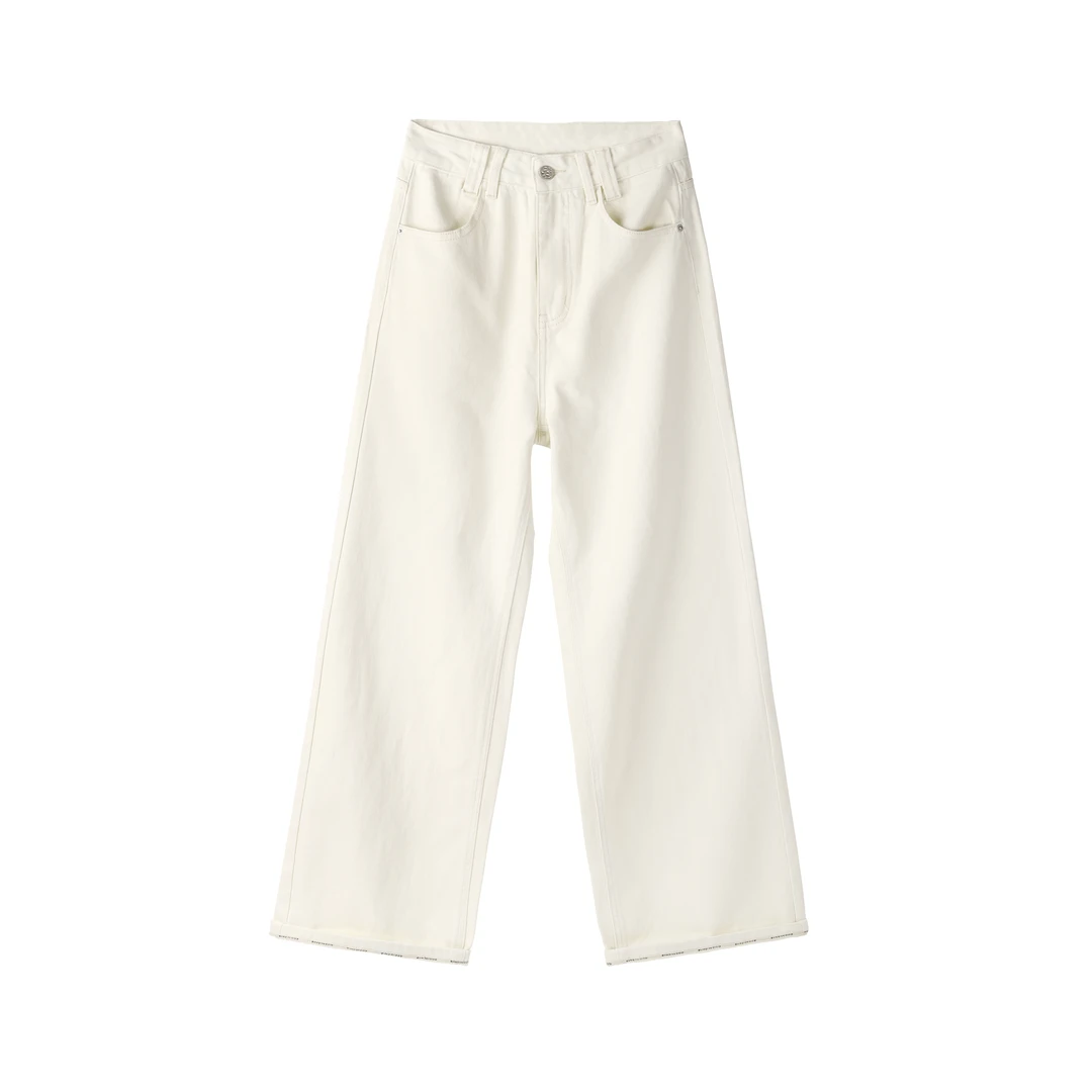 【冰川牛仔】韩国进口定制面料可再生凉感直筒牛仔裤长款