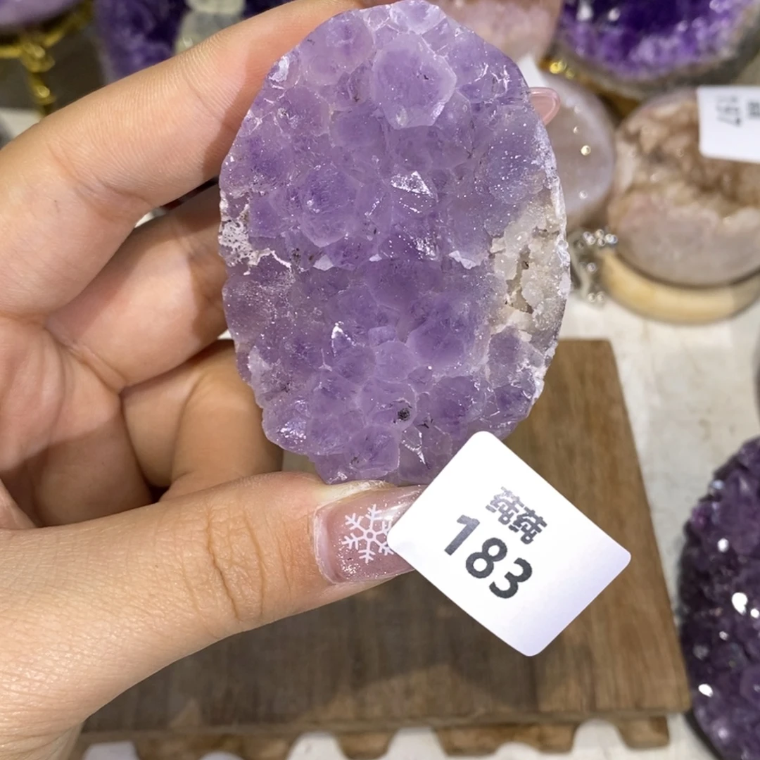 紫晶大型摆件（非配饰）未镶嵌全抛仙女紫龙蛋