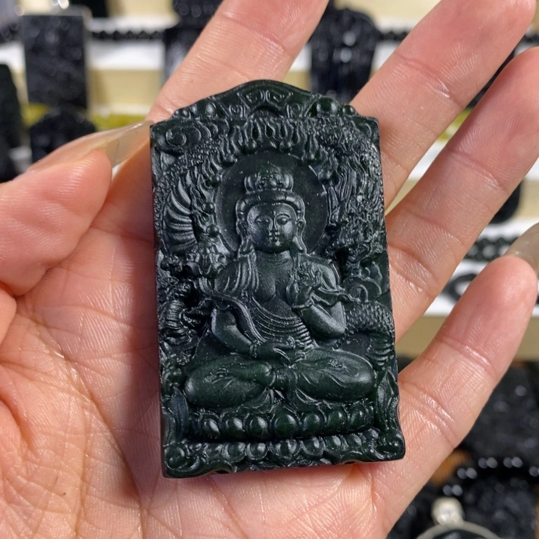 蛇纹石玉未镶嵌吊坠唯**尊