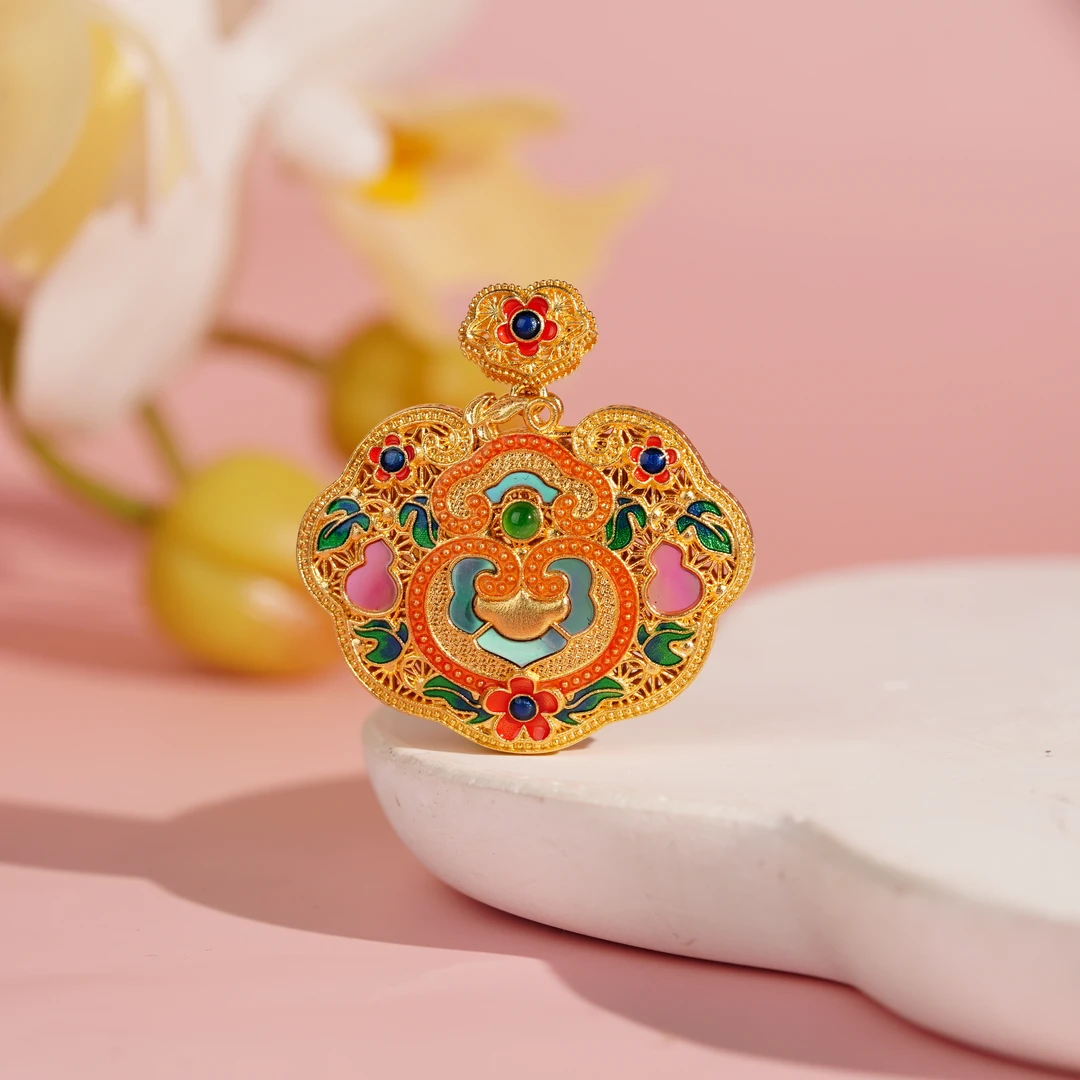 足银银制品 【小北好物】足银吊坠【约27*34mm】带布袋+盒QH34X527