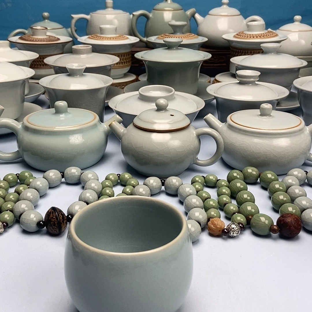 杯天蓝釉龙蛋杯原矿原釉原产地