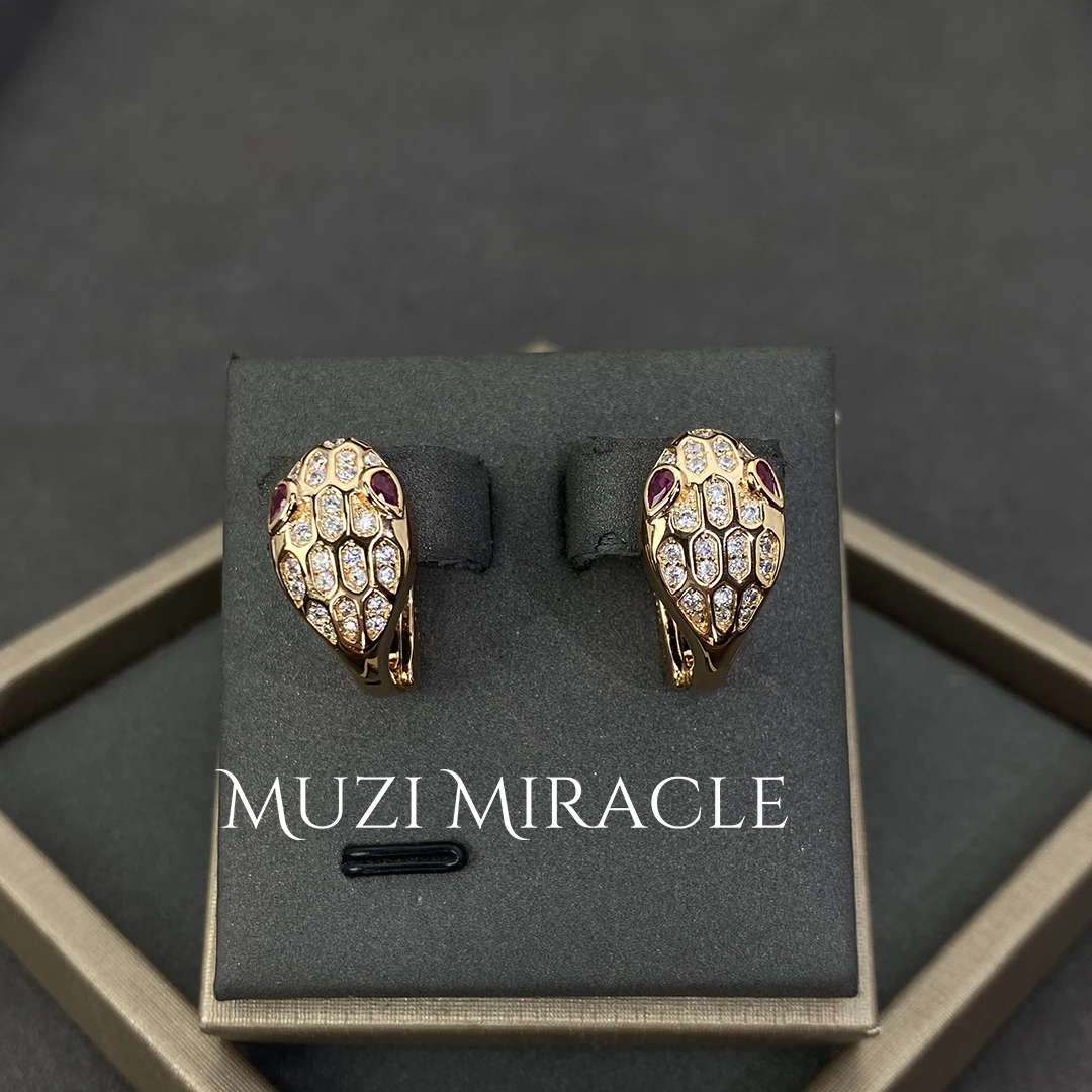 铜合金锆石耳饰 MZM小蛇轻奢百搭简约新限定款氛围感耳环6702