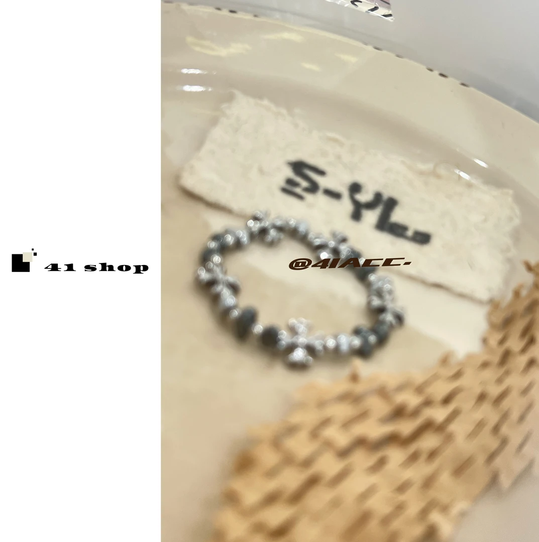 铜合金手链 B-1克克不规则珠珠十字手链