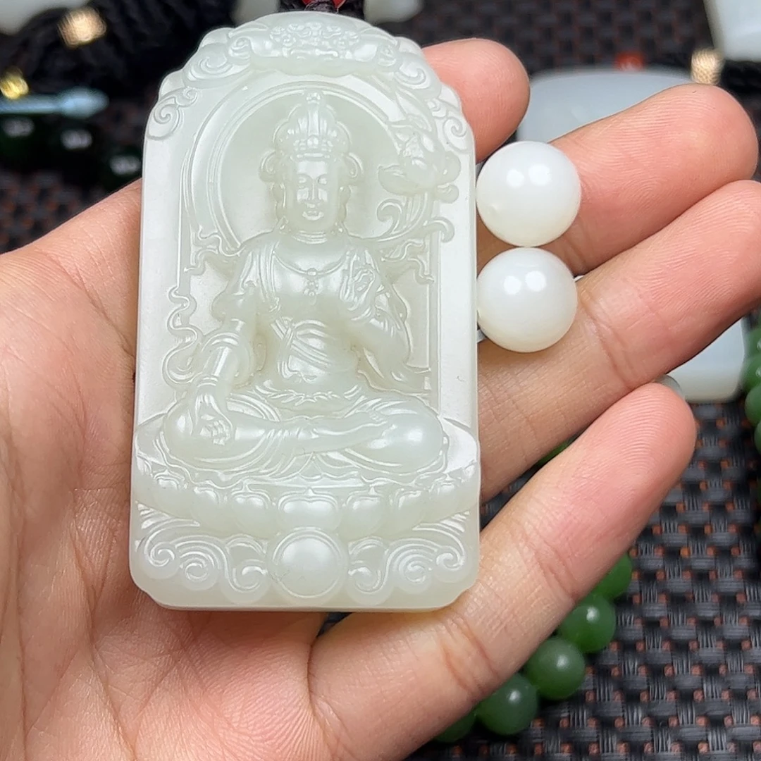 战***）和田玉未镶嵌挂件