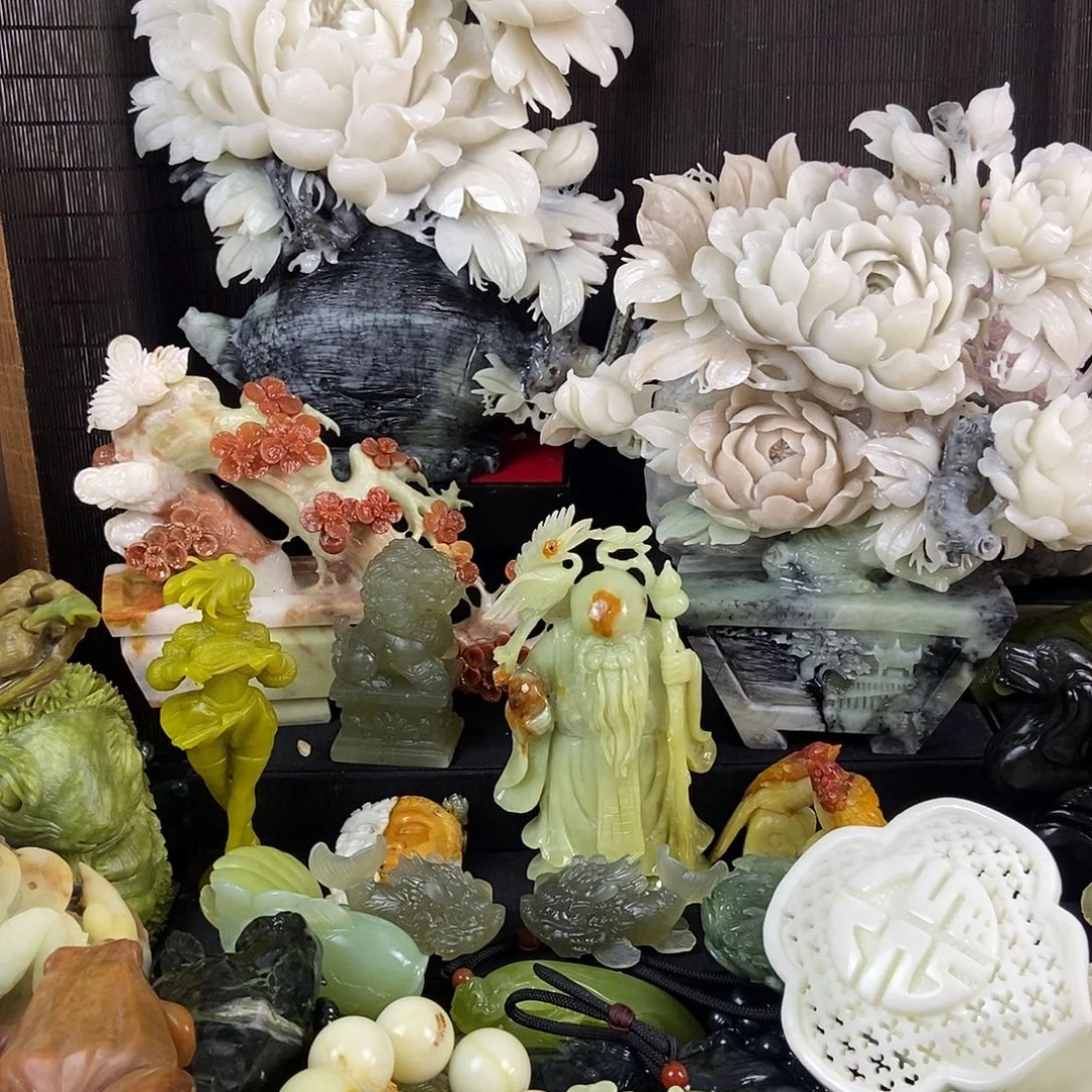 蛇纹石玉合金手把