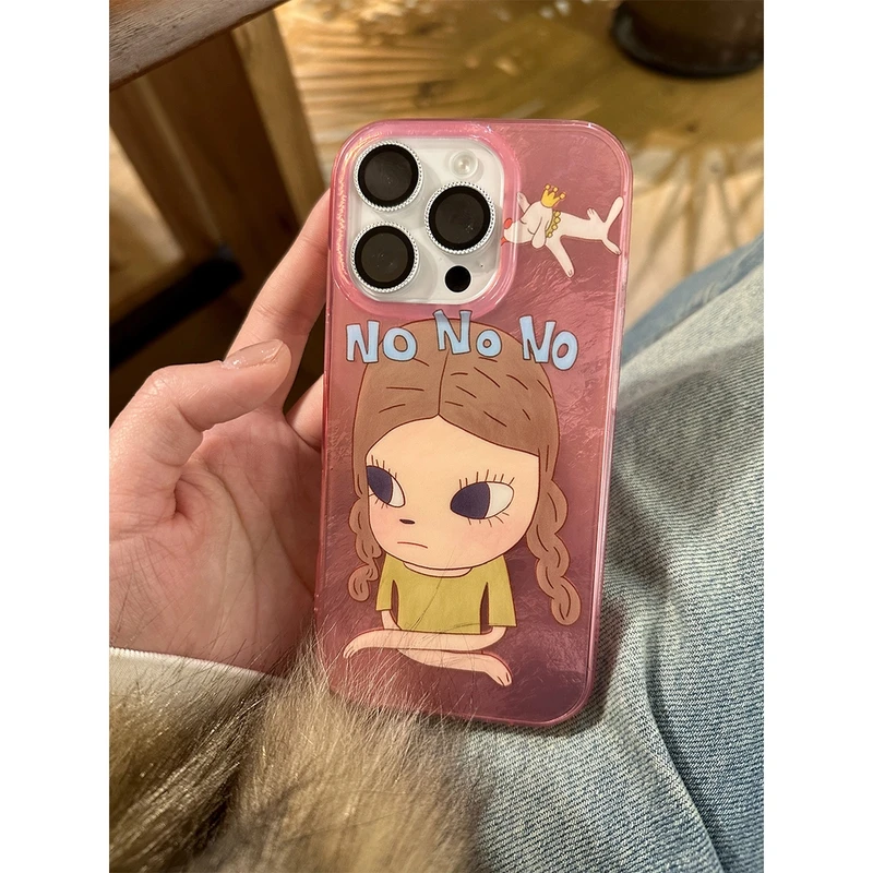 适用苹果16手机壳iPhone15/14promax可爱卡通动漫奈良美智保护壳