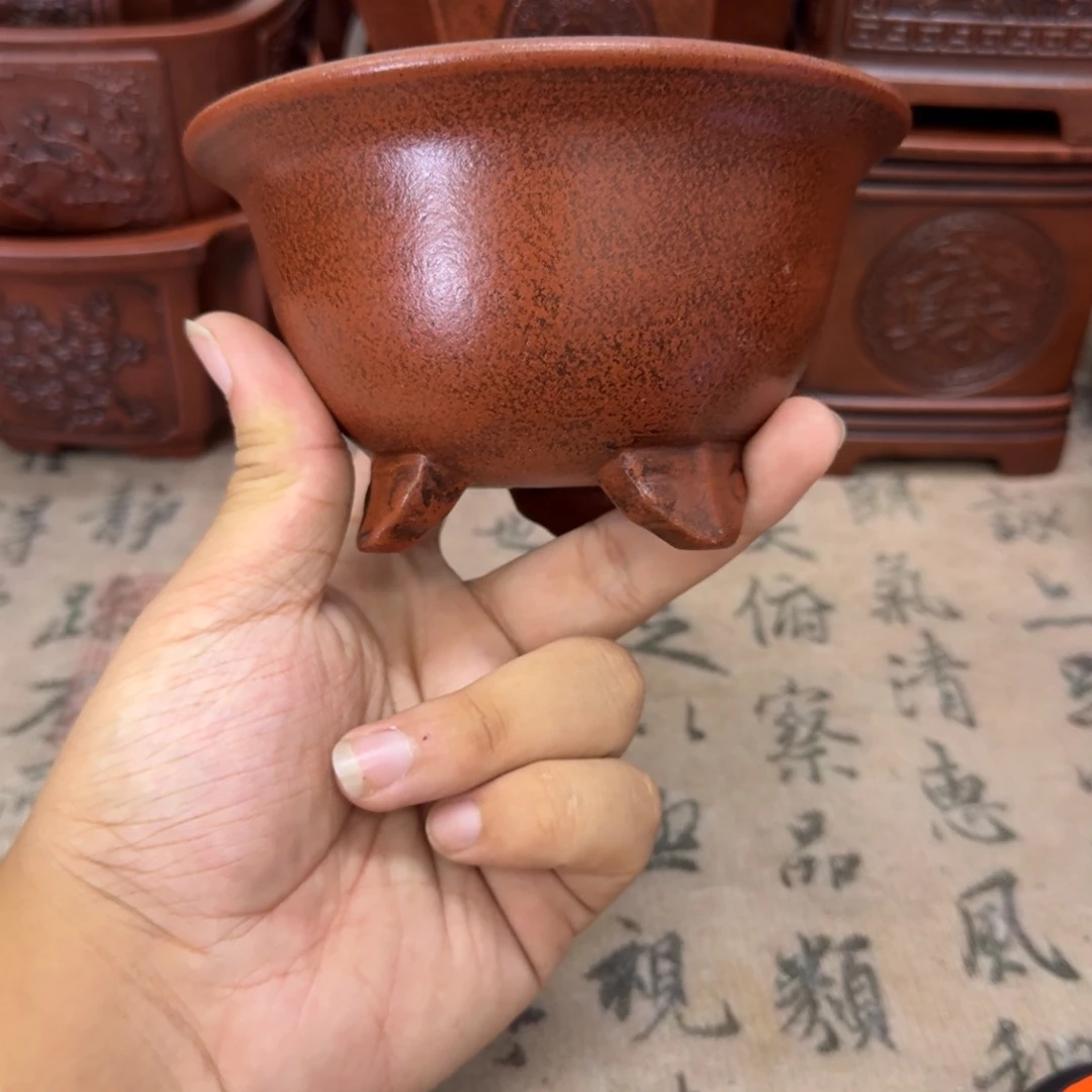 紫砂花盆10.5x6.5内经紫砂花盆