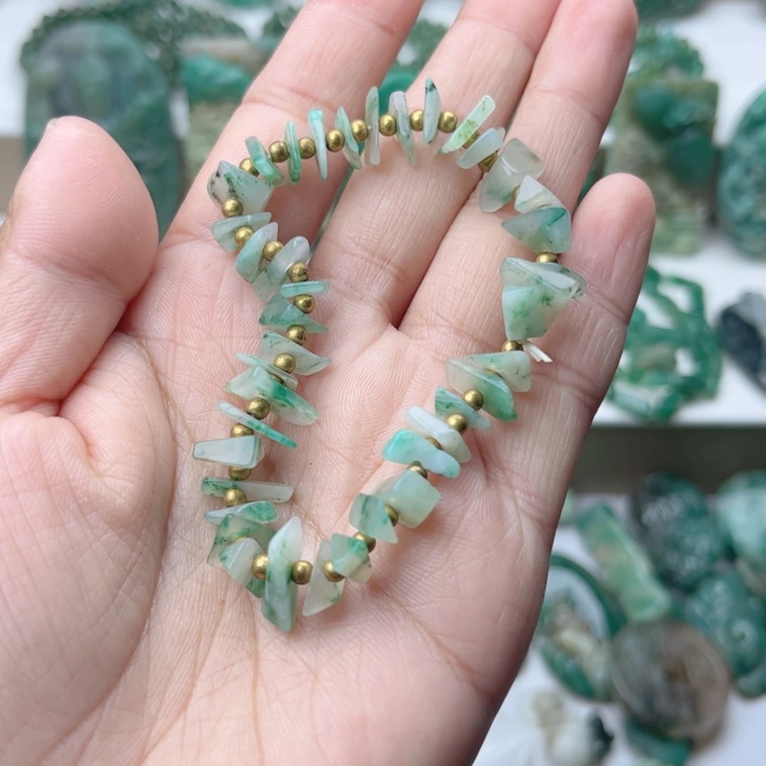 独山玉手串未镶嵌