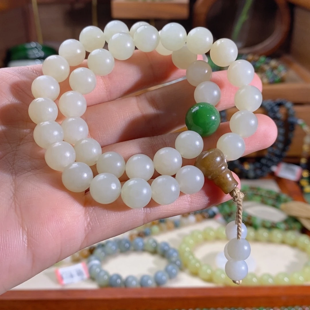 和田玉未镶嵌手链