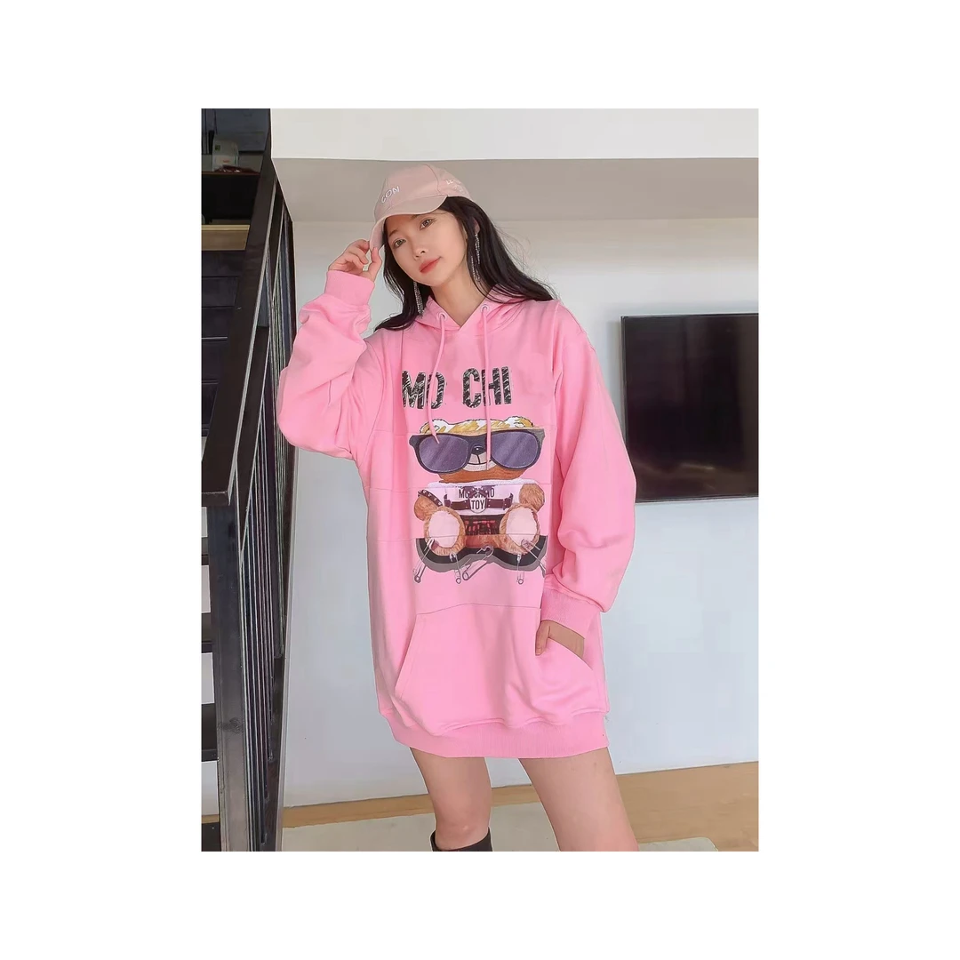 墨镜拼接连帽卫衣