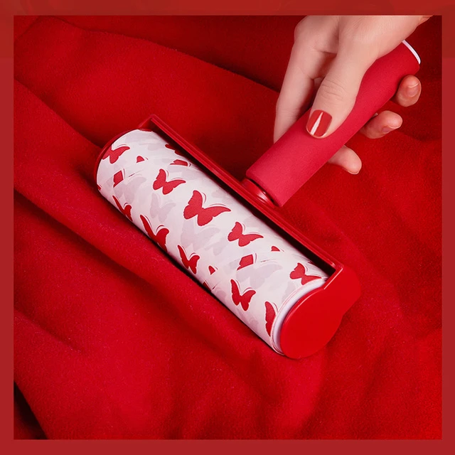 粘毛毡可撕式滚筒衣服黏尘纸滚毛器卷纸除毛去毛刷滚刷沾粘毛神器