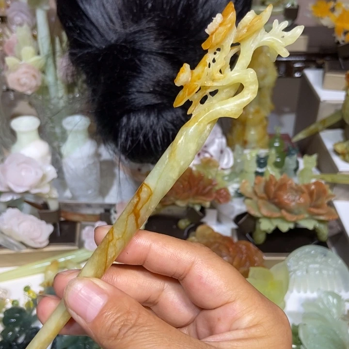 未镶嵌蛇纹石玉发饰