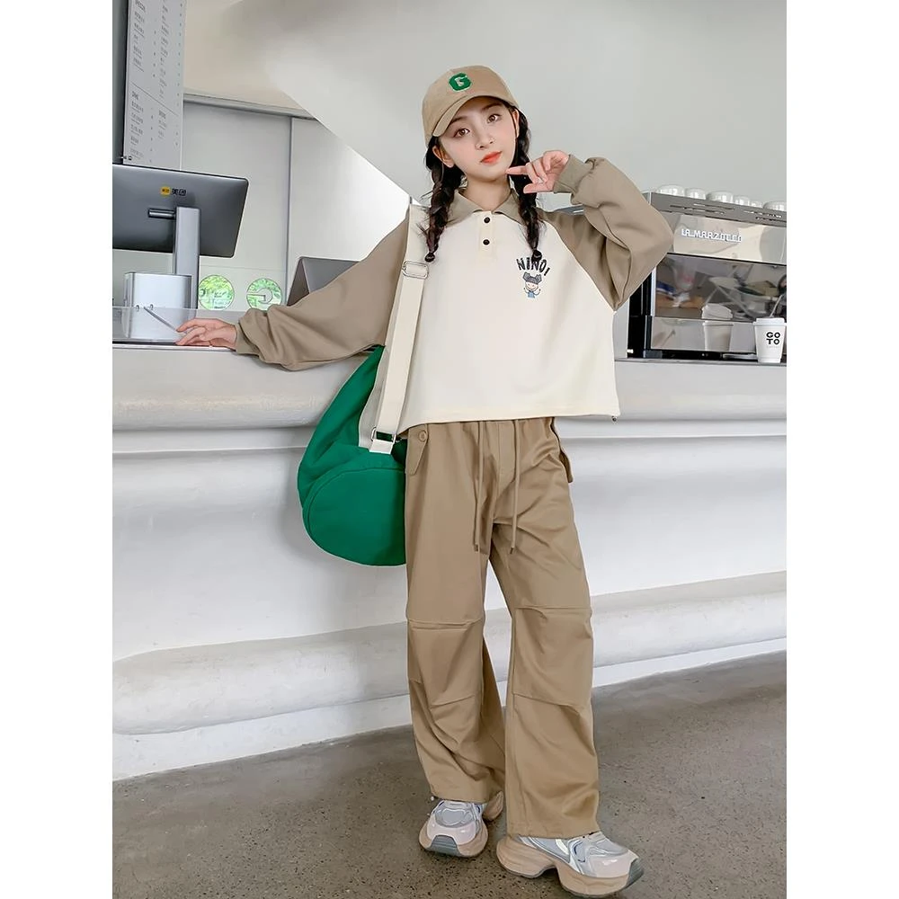 女童秋装套装2025新款洋气童装女大童春秋儿童时髦儿童女秋季卫衣