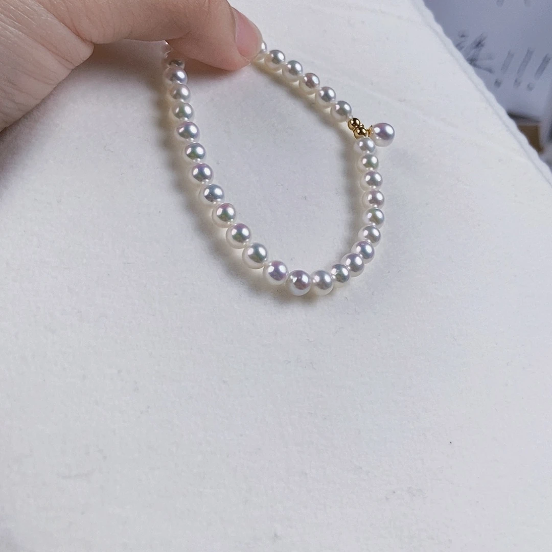 淡水珍珠手绳银S925镶嵌