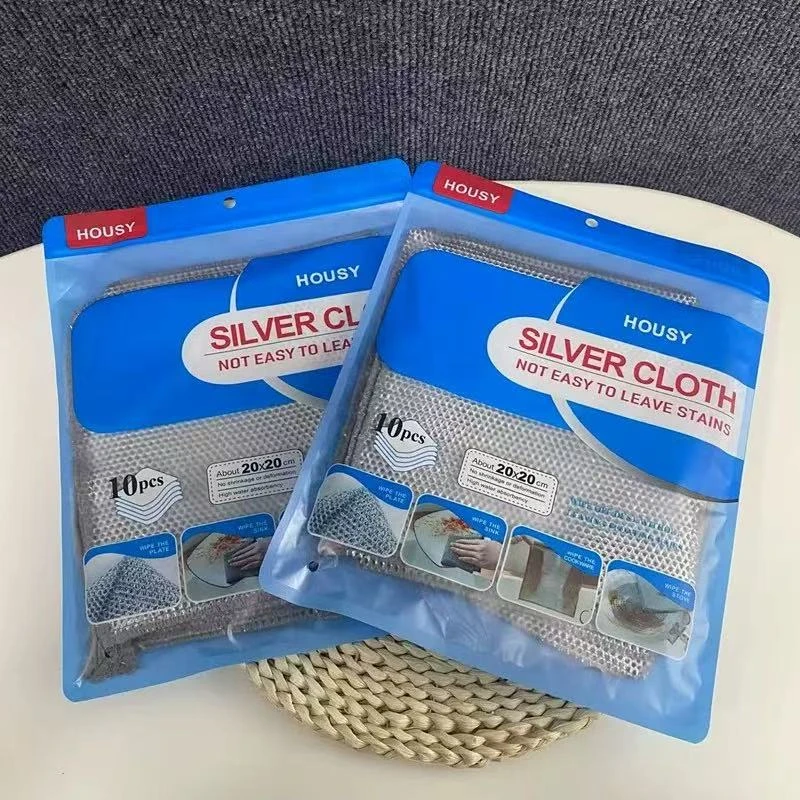 4000     银色抹布厨房清洁去污不沾油抹布