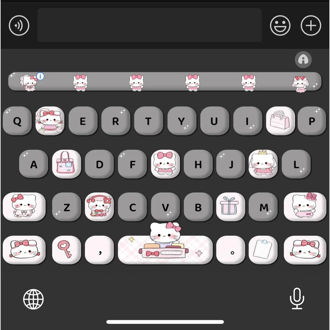 【购物狂kitty】苹果安卓百度输入法皮肤可爱美化包/办公配件服务
