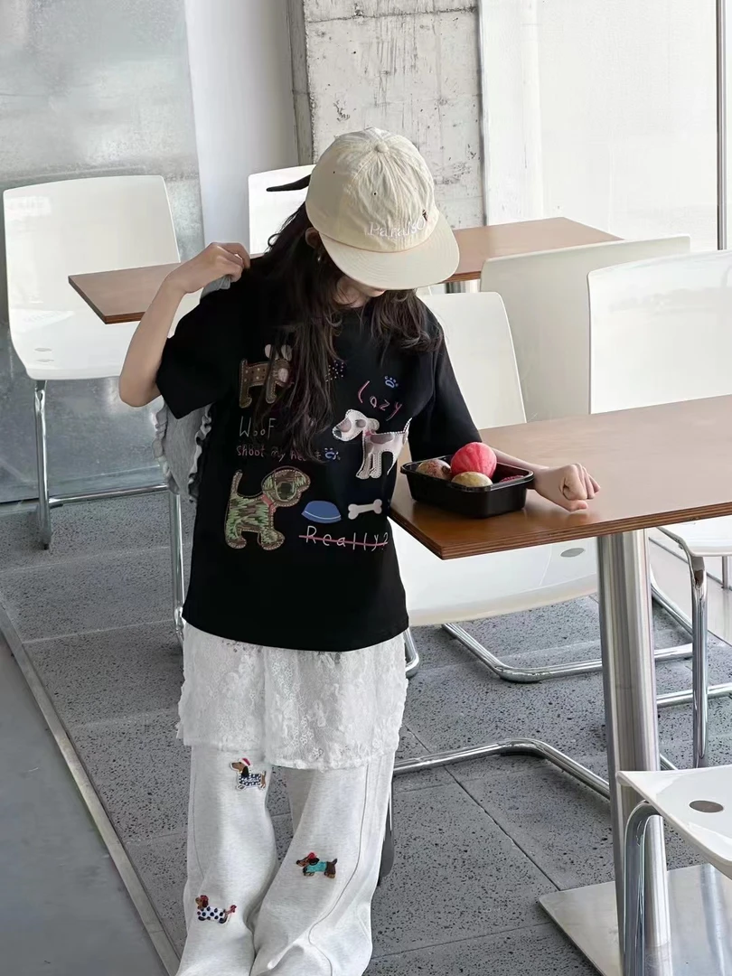 男女童时尚洋气韩版蝴蝶结T恤C