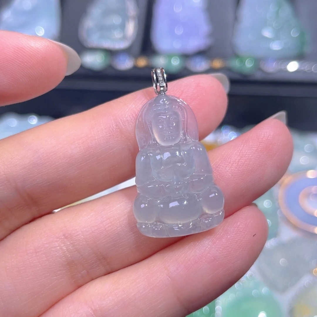 颈饰18K金镶嵌翡翠翡翠