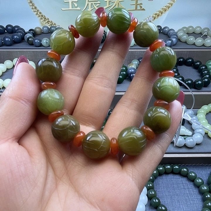 和田玉未镶嵌手链