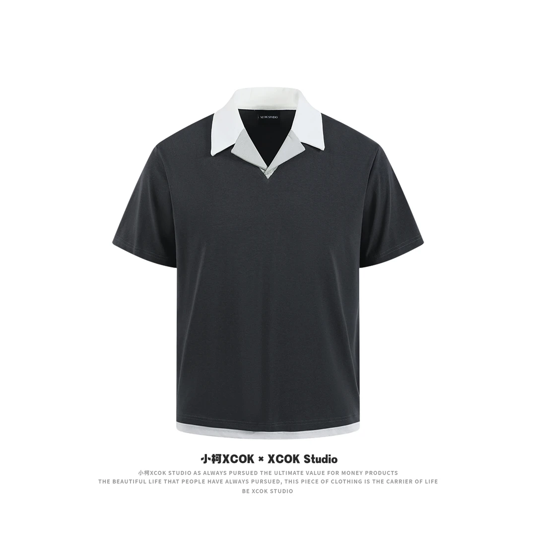 小柯XCOK "灵雀"天丝莱赛尔短袖POLO上衣XT8014