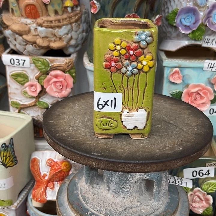 紫砂花盆粗陶材质多肉花盆