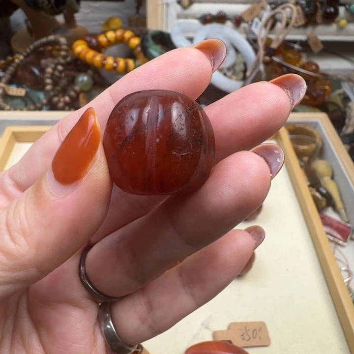 默***默翡翠散珠翡翠随形原石手工打造