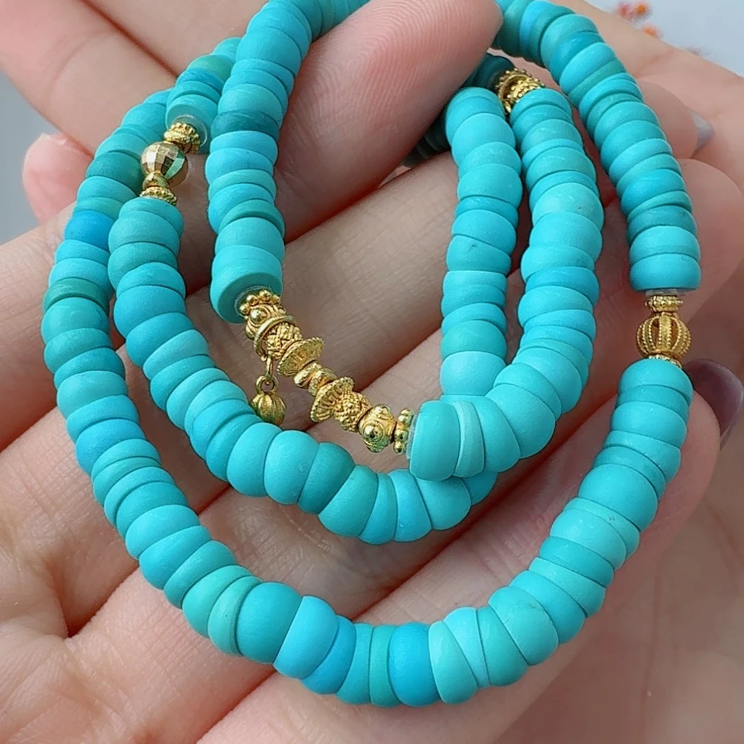 绿松石18K金镶嵌珠宝奇石