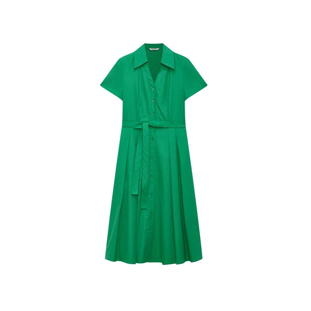 高支高密纯棉大裙摆连衣裙224261D1C11