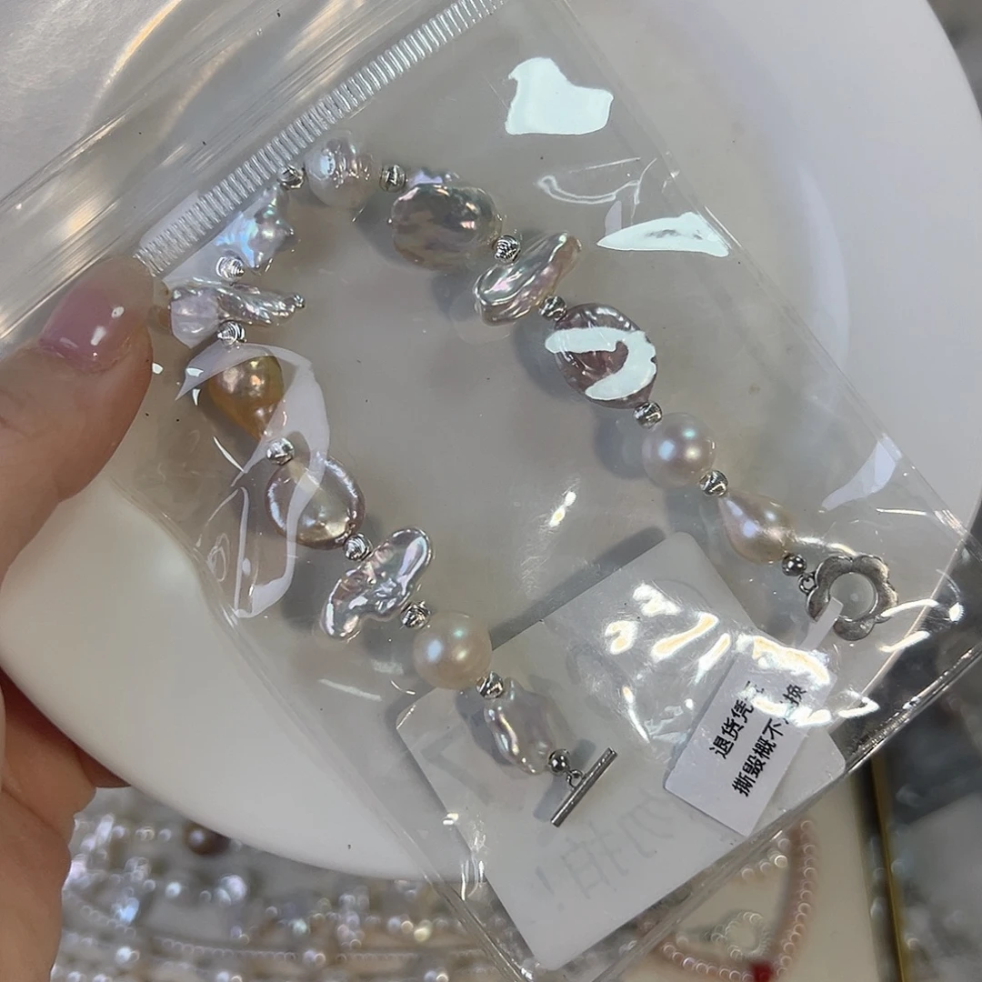 用***9天然淡水珍珠合金淡水珍珠