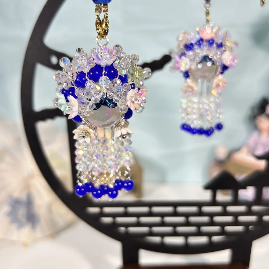 魅染 铜合金吊坠 刀马旦时尚手作车挂吊坠京剧脸谱手工饰品轻奢