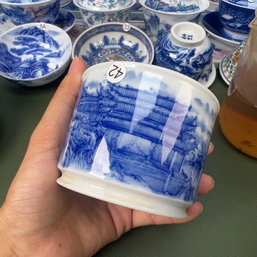 景德镇纯手工纯手绘茶具木木42