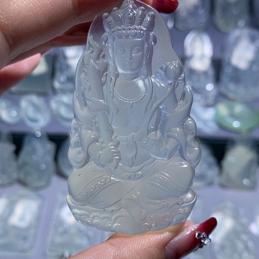 【闪购商品】岫玉颈饰未镶嵌禾***争虚空藏菩萨