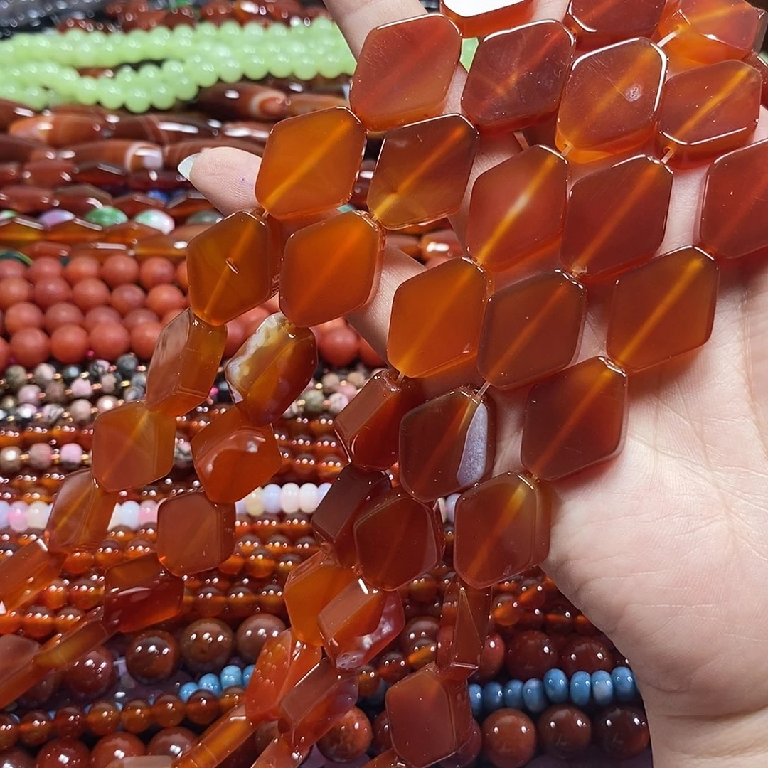 玛瑙/玉髓未镶嵌珠宝半成品玛瑙一条卡18*23mm