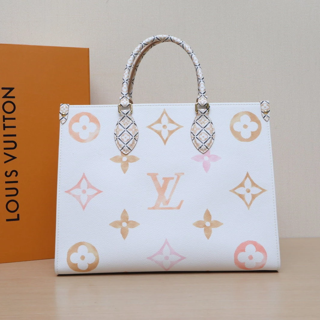 99新 LouisVuitton/路易威登 【黑黑】Onthego 中号水彩 手提包
